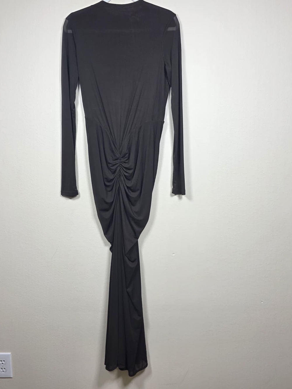 RONNY KOBO MOCK NECK RUCHED DRESS SIZE L MSRP $425 - Picture 4 of 13